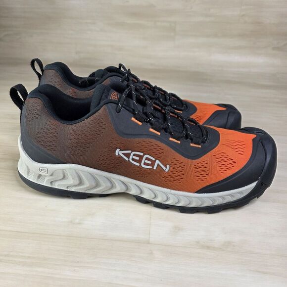 KEEN Men's NXIS Speed Low Hiking Shoe Scarlet Ibis Ombre 1027196 Size 11.5 - Picture 1 of 12